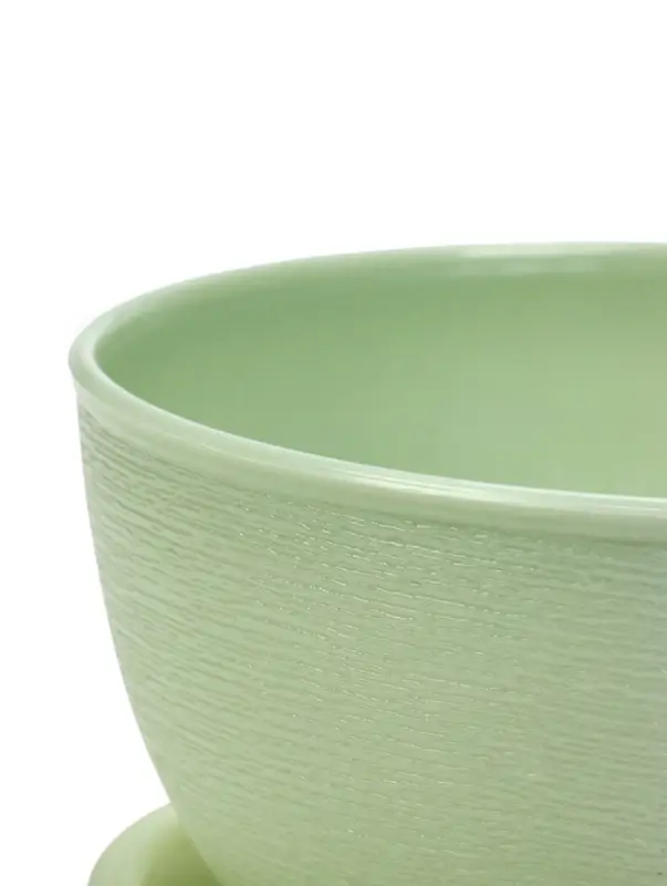 Горшок для цветов с поддоном 0,5 л d12,5см h7 см "Фиалочка" зеленый перламутр