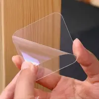 Двусторонние самоклеящиеся держатели ТУНДРА, 33.5×33.5 мм, прозрачные, 4 шт.
