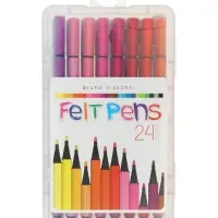 Фломастеры 24 цветов, в пластиковом пенале