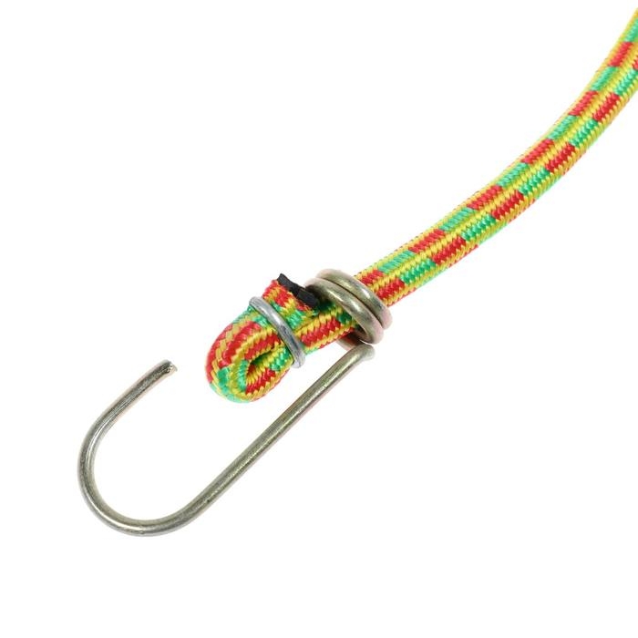 Резинка для крепления багажа TORSO, 80 см, d8 мм, металлические крючки, МИКС, набор 2 шт Резинка для крепления багажа TORSO, 80 см, d8 мм, металлические крючки, МИКС, набор 2 шт