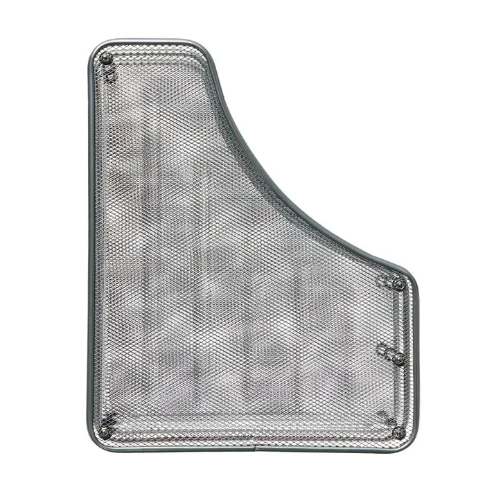 Лоток для бумаг А4, вертикальный, металлическая сетка, 2 отделения, серый