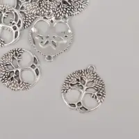 Металлический элемент, декоративная подвеска «Арт Узор. Дерево жизни», серебро, 2.6×2.3 см Металлический элемент, декоративная подвеска «Арт Узор. Дерево жизни», серебро, 2.6×2.3 см