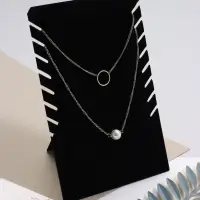 Подставка под кулоны и цепочки QF, 8 мест, 19.5&times;2&times;28.8 см, чёрная