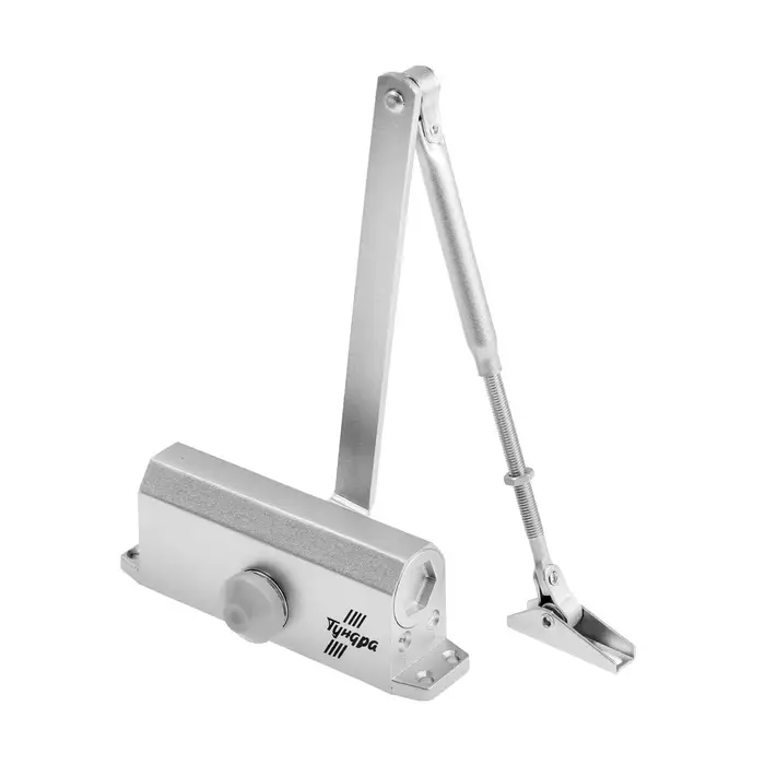 Доводчик дверной ТУНДРА d=60SL, до 60 кг, цвет серебро