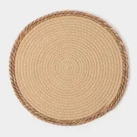 Салфетка плетёная сервировочная &laquo;Доляна. Мэг&raquo;, 38&times;38 см, бежевая