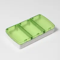 Таблетница, 9.5&times;4.5&times;1.7 см, 3 секции, МИКС