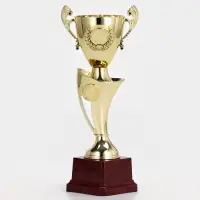 Кубок 097С, наградная фигура, золото, подставка пластик, 21 см