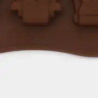 Форма для шоколада Доляна &laquo;Роботы&raquo;, силикон, 21&times;11&times;1.5 см, 12 ячеек, коричневая