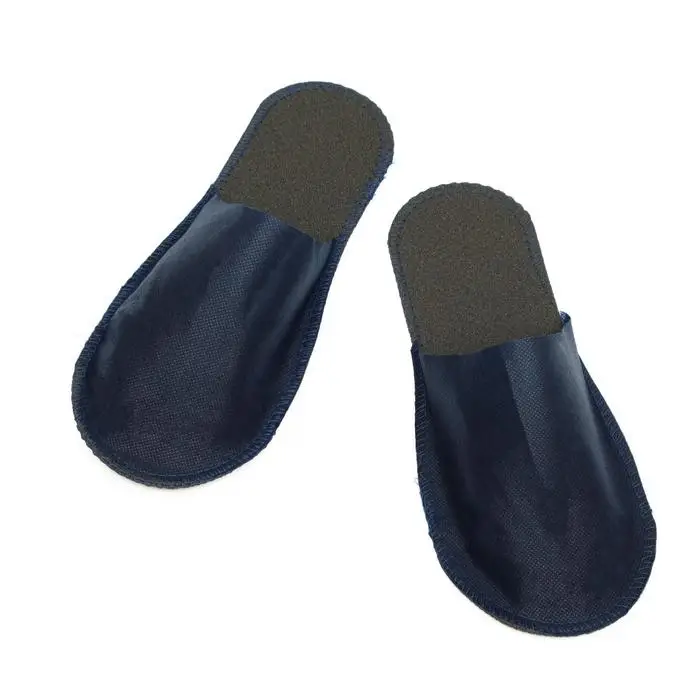 Тапочки одноразовые Стандарт Лайт серые / синие, с закрытым мысом Тапочки одноразовые Стандарт Лайт серые / синие, с закрытым мысом