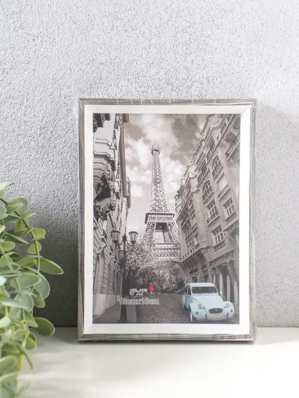 Фоторамка пластик 13х18 см "Данте" чёрный состаренный 19х13,8х2,5 см