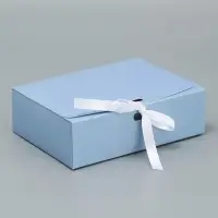 Коробка подарочная складная, упаковка, «Голубая», 16.5 х 12 х 5 см