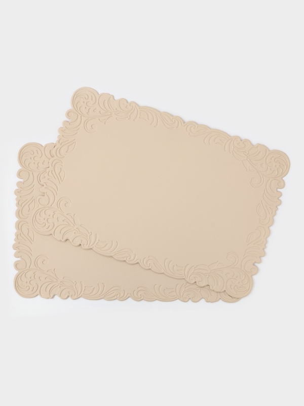 Набор салфеток сервировочных на стол Доляна, 2 шт, 45×30 см, бежевый Набор салфеток сервировочных на стол Доляна, 2 шт, 45×30 см, бежевый