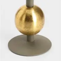 Подсвечник на 1 свечу текстурный &laquo;Графитовый&raquo;, с 1 сферой, 7.5&times;7.5&times;11.5 см