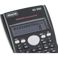 Калькулятор научный Attache AS-300,10р,2 стр,пит.от бат.,240 фун,темн.сер