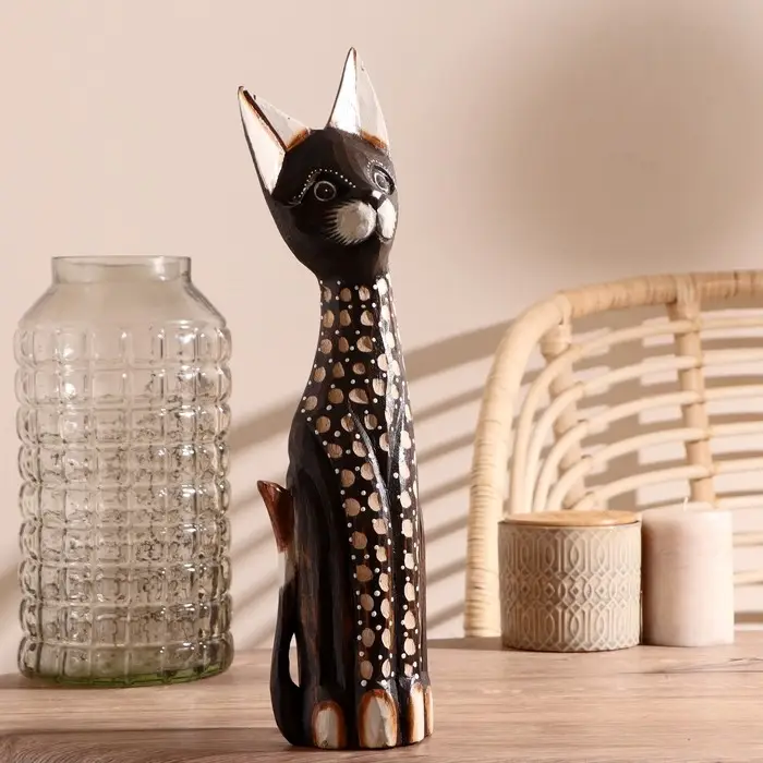 Сувенир &laquo;Кошка пятнистая&raquo;, 5.5&times;11&times;40 см, дерево