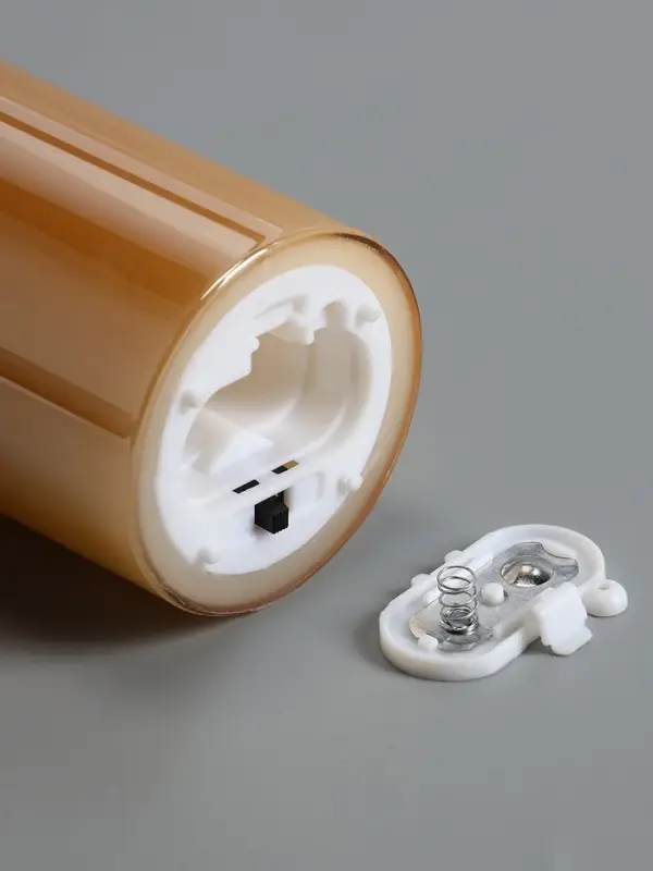 Светодиодная свеча "Золотистая" 12х5.5 см, AAx2 (не в компл.), Т/БЕЛЫЙ