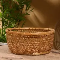 Корзина плетёная &laquo;Клоус&raquo;, 32&times;32&times;13 см, бамбук, светлая