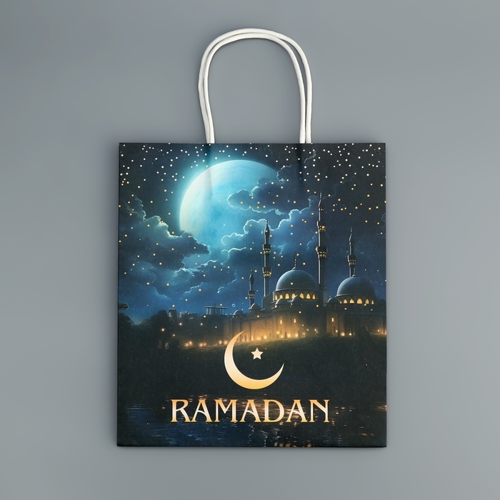 Пакет подарочный крафтовый, упаковка, Ramadan, 22 х 25 х 12 см Пакет подарочный крафтовый, упаковка, Ramadan, 22 х 25 х 12 см