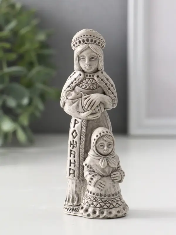 Фигура славянская богиня «Рожана» 11.5×4×4 см, серая