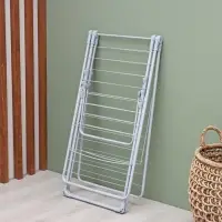 Сушилка для белья напольная складная, рабочая длина 21 м, цвет матовый серый