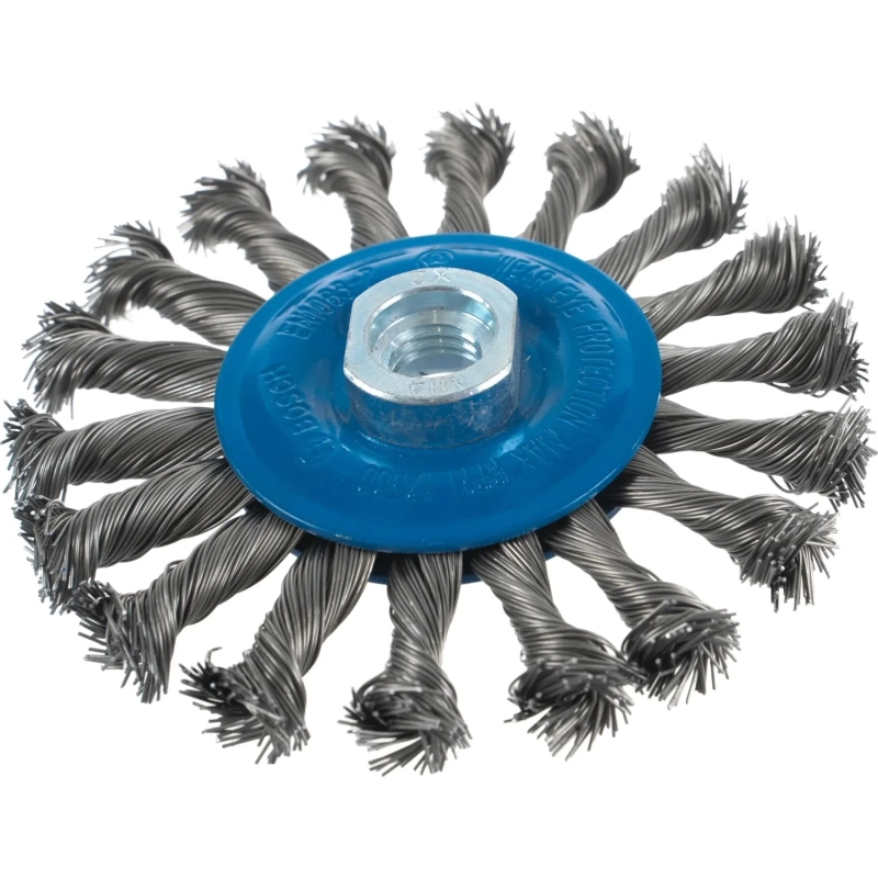 Корщетка для УШМ BOSCH 115мм, M14, дисковая, плоская, витая (2609256512)