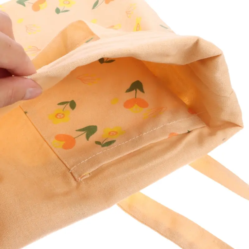 VETTA Сумка двухсторонняя с рисунком цветов и листьев, 34х40 см