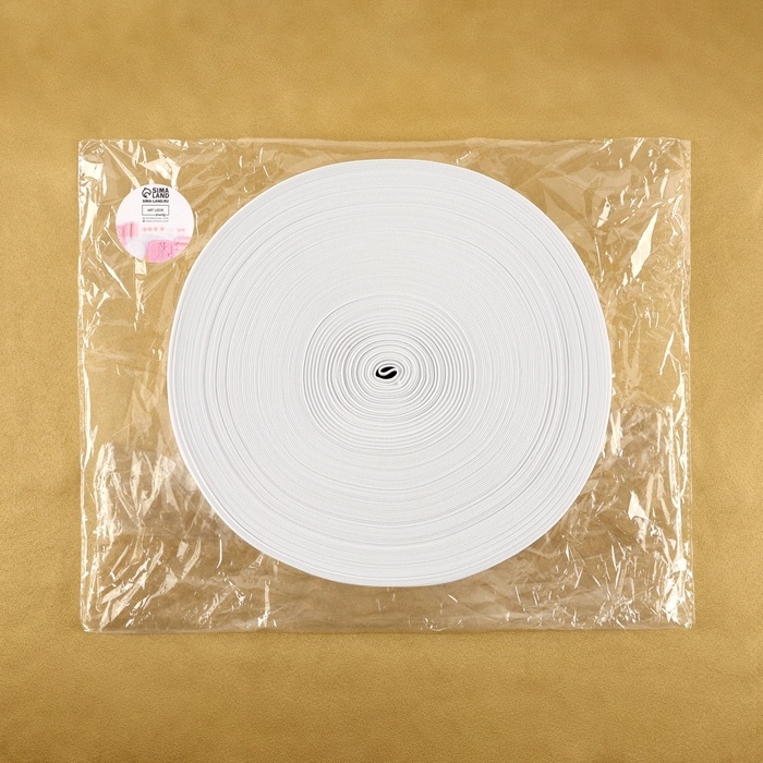 Резинка вязаная, 80 мм, 40 ± 2 м, цвет белый Резинка вязаная, 80 мм, 40 ± 2 м, цвет белый