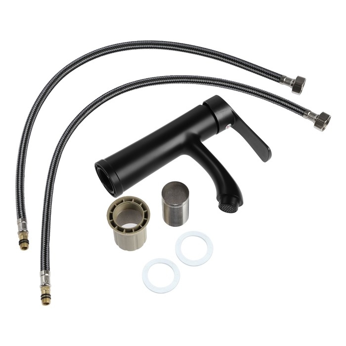 Смеситель для раковины ZEIN Z3690, однорычажный, высота излива 9 см, черный Смеситель для раковины ZEIN Z3690, однорычажный, высота излива 9 см, черный