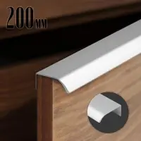 Ручка - профиль мебельная торцевая CAPPIO RT002CP, L=200 мм, м/о 160 мм, матовый хром
