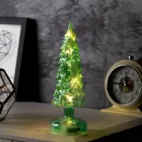 Светодиодная фигура &laquo;Ёлка зеленая&raquo;, 22.5&times;8 см, 10 LED, от батареек АААх2, свечение тёплое белое