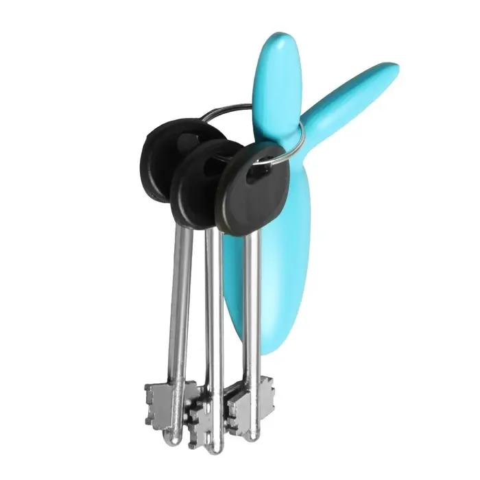 Крючок мебельный CAPPIO RABBIT, двухрожковый, цвет голубой