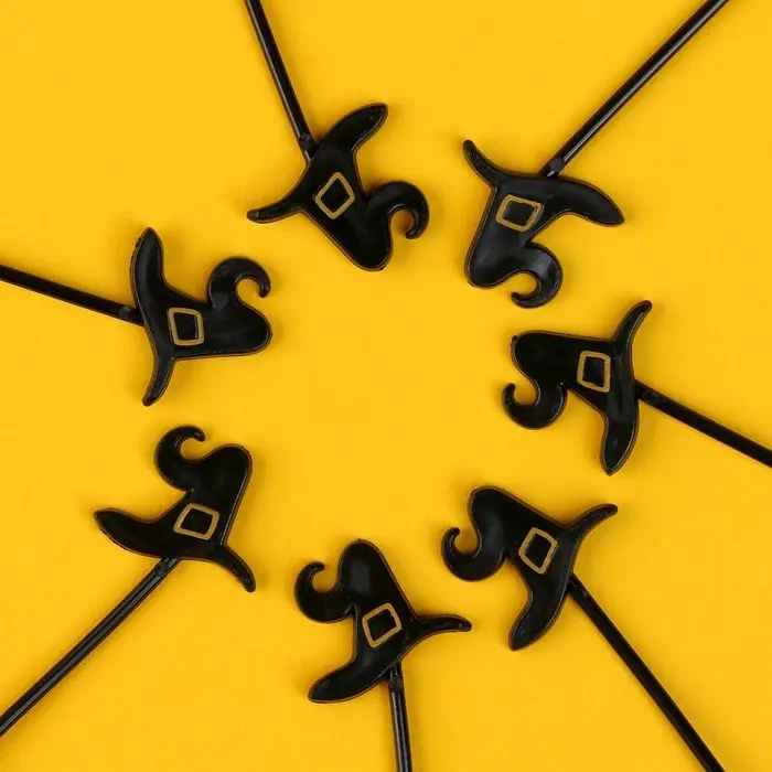 Шпажки «Шляпа», в наборе 12 штук, чёрная Шпажки «Шляпа», в наборе 12 штук, чёрная