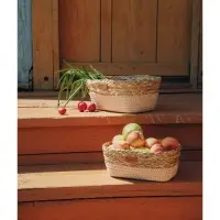 Корзины для хранения SL Home, плетёные, ручной работы, 2 шт., 28&times;18&times;10 см, 30&times;20&times;12 см