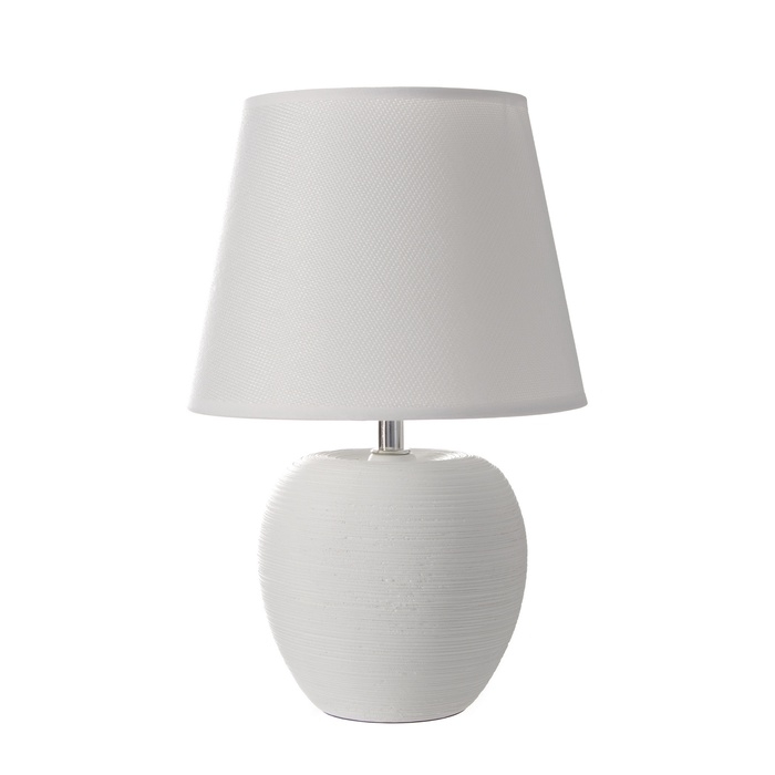 Настольная лампа с абажуром RISALUX «Люмина», Е14, 40 Вт, белый, 20×20×30.5 см