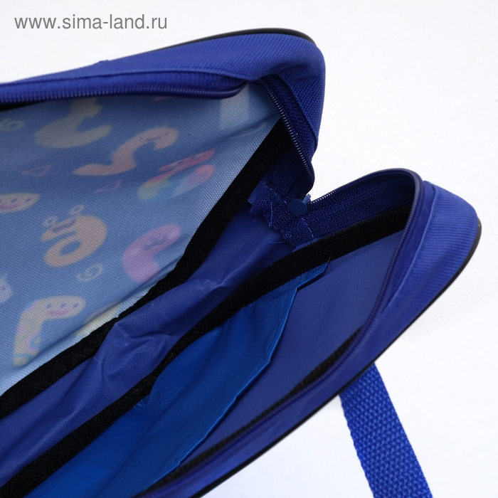 Папка с ручками текстильная, А4, 330 х 260 х 70 мм, Calligrata, «Цифры монстры»