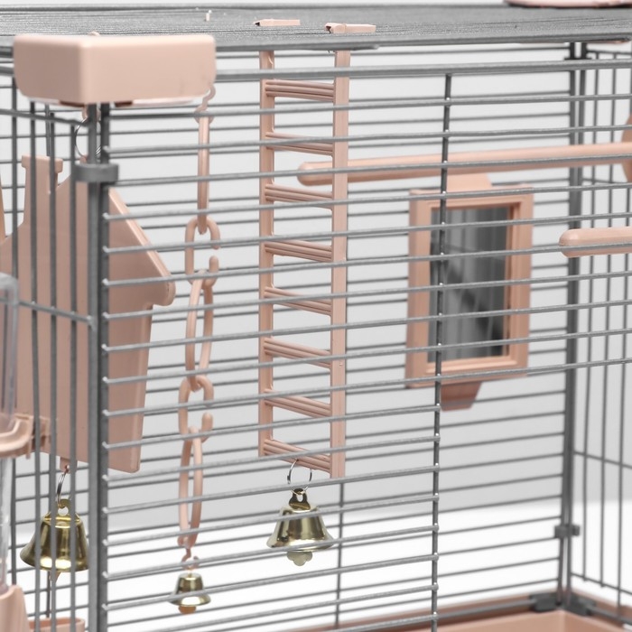 Клетка для птиц Клетка для птиц "Пижон" №100, разборная, 42 х 30 х 37см (укомплект.) бежевая