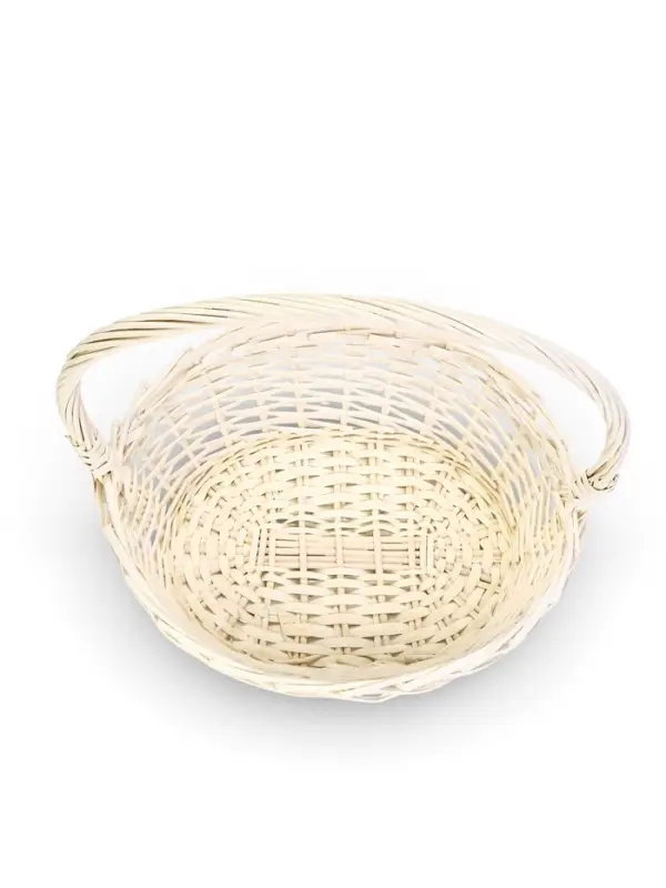 Набор корзин 3 шт ИВА 44x37x16 37х32x14 31х27x12 см ПЛЕТ ручка h=20/18/16 см бел