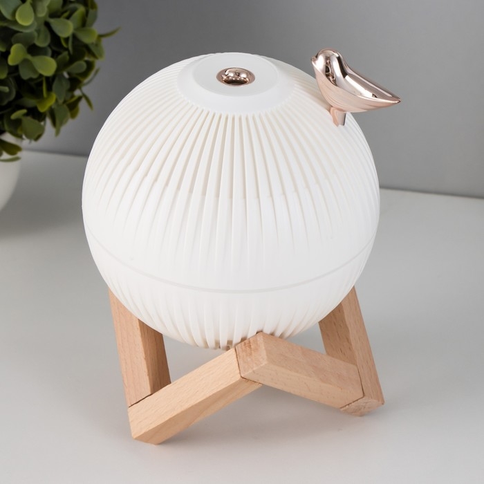 Ночник с увлажнителем Шар LED USB АКБ белый 12х12х11,5 см RISALUX