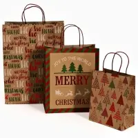 Набор подарочных пакетов «Новогодний», 3 шт, 25×4×30.5 см, 30×40×11,5 см, 18×23×10 см Набор подарочных пакетов «Новогодний», 3 шт, 25×4×30.5 см, 30×40×11,5 см, 18×23×10 см