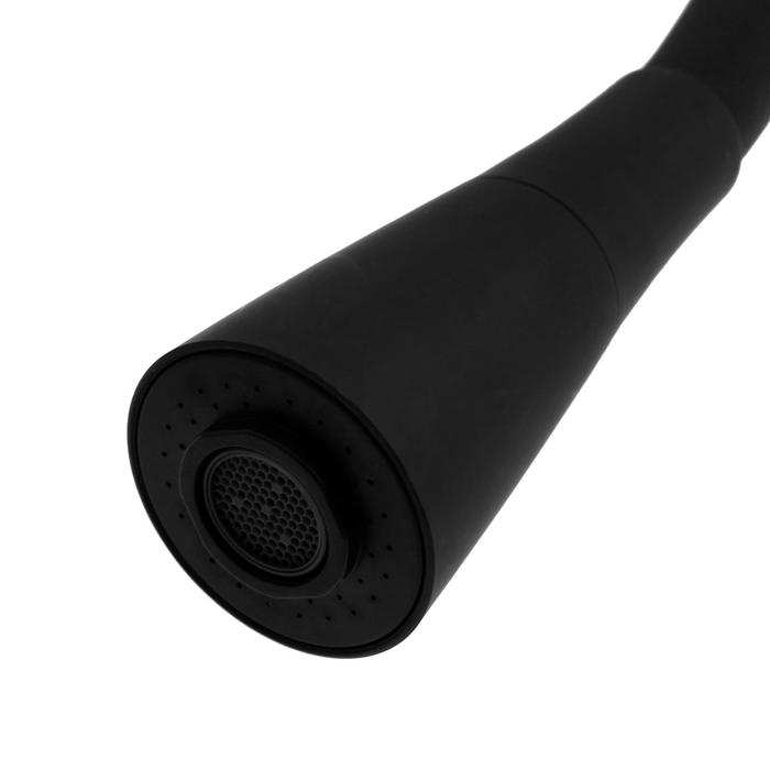 Смеситель для кухни Accoona A9890F-1, однорычажный, силиконовый излив, черный/хром Смеситель для кухни Accoona A9890F-1, однорычажный, силиконовый излив, черный/хром