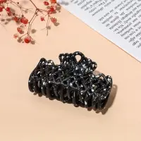 Крабик для волос &laquo;Эфи&raquo;, паутинка, 9 см, чёрный, белый