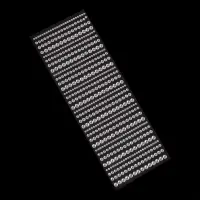 Стразы для декора, на клеевой основе, 27&times;10 см, d=3/4/5/6 мм, цвет серебристый