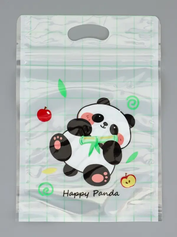 Пакет подарочный, с zip-lock застежкой, &laquo;Счастливая панда&raquo;, 15&times;23&plusmn;1 см МИКС