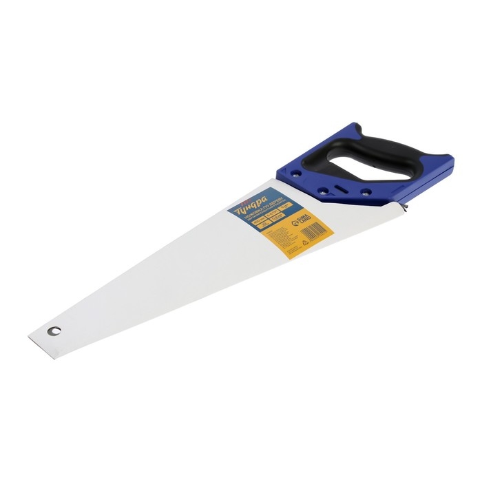 Ножовка по дереву ТУНДРА, 2К рукоятка, 3D заточка, большой зуб 8 мм, 5-6 TPI, 400 мм Ножовка по дереву ТУНДРА, 2К рукоятка, 3D заточка, большой зуб 8 мм, 5-6 TPI, 400 мм