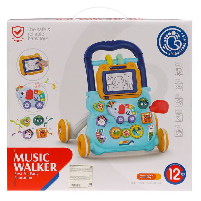 Каталка-ходунки «Весело гуляем», световые, звуковые эффекты Каталка-ходунки «Весело гуляем», световые, звуковые эффекты