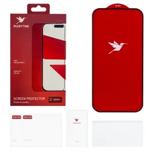 Защитное стекло для iPhone 15 Pro RUBYTAK HD Silk Print