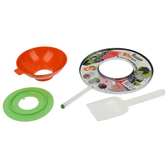 Набор для консервирования ЭНТЕН, 5 предметов; воронка, магнит, совок, переходник, стерилизатор, МИКС