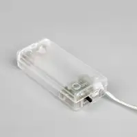 Гирлянда &laquo;Нить&raquo; 2 м роса с насадками &laquo;Снеговик&raquo;, IP20, серебристая нить, 20 LED, 2 режима, батарейки ААх2 (нет в комплекте), свечение белое