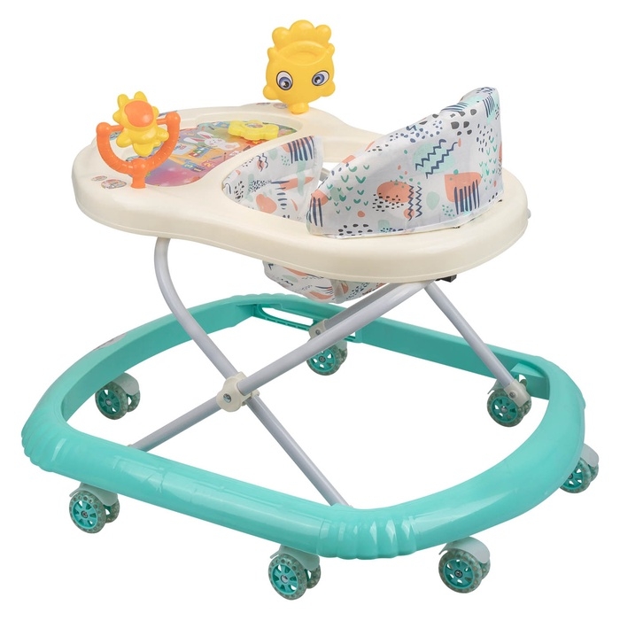 Ходунки  Ходунки "Солнышко С" 7 силик. колес, муз. (упак.7 шт.) (Indigo), бирюзовый