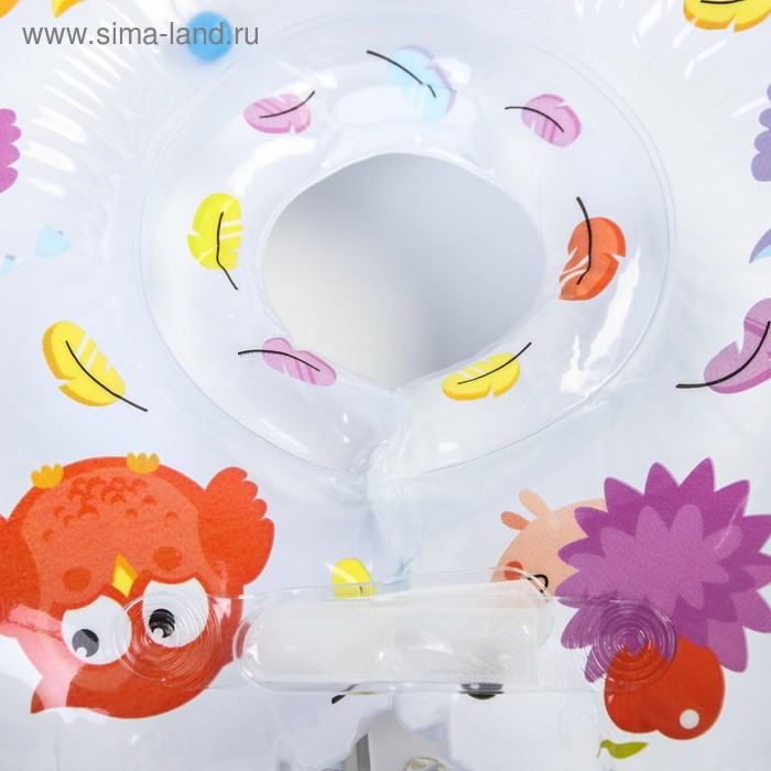 Круг для плавания на шею Owl, «Птички», надувной, с ручками, цвет белый Круг для плавания на шею Owl, «Птички», надувной, с ручками, цвет белый